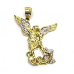 14k Yellow Gold Small Saint Michaels Pendant 