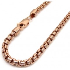 10k Rose Gold Hollow Box Link Chain 24-30 Inch 3.5mm