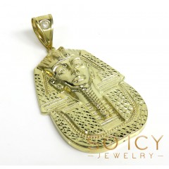10k Yellow Gold Medium King Tut Pharaoh Head Pendant
