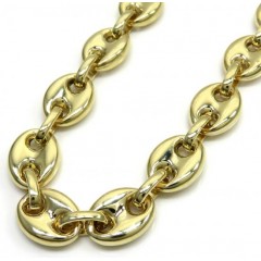 14k Yellow Gold Gucci Puff Link Chain 24-26 Inches 11.50mm