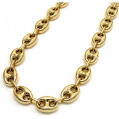 14k Yellow Gold Gucci Puff Link Chain 20-26 Inches 8.00mm