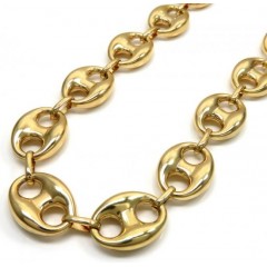 10k Yellow Gold Hollow Gucci Link Chain 24 Inch 16.50mm 