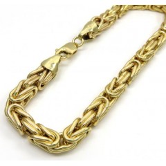 14k Yellow Gold Byzantine Bracelet 8.00 Inches 5mm