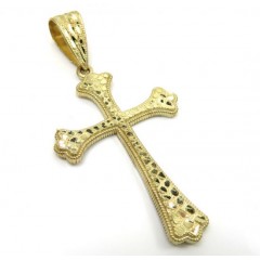 10k Yellow Gold Medium Nugget Bishop Cross