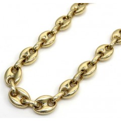 14k Yellow Gold Gucci Puff Link Chain 24 Inches 8.00mm