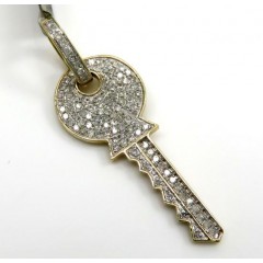 10k Yellow Gold Diamond Key Pendant 0.57ct