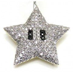 10k Yellow Gold Small Diamond Mario Star Pendant 0.34ct