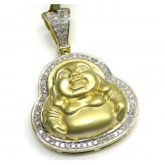 10k Yellow Gold Diamond Fat Buddha 0.31ct