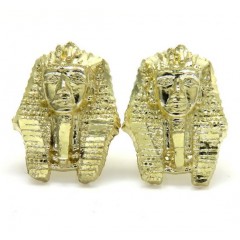 10k Yellow Gold Small King Tut Earrings 