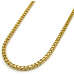 10k Yellow Gold Solid Skinny Franco Link Chain 18-24 Inches 1.5mm