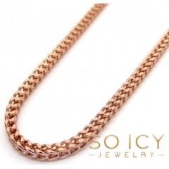 10k Rose Gold Hollow Franco Chain 22-24 Inch 2.50mm