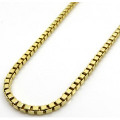 10k Yellow Gold Semi Hollow Box Link Chain 20-24 Inches 1.80mm 