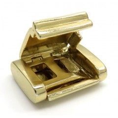 14k Yellow Gold Solid 13mm Flap Lock 