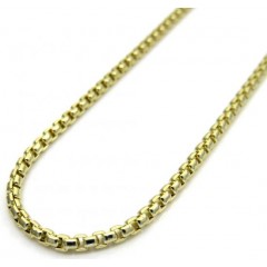 14k Yellow Gold Box Link Chain 18-24 Inch 1.8mm