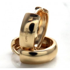 Unisex 14k Yellow Gold 4.5mm Small Huggie Hoops