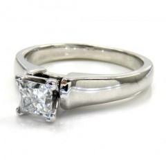 14k White Gold Princess Diamond Engagement Ring 0.40ct 