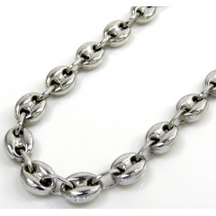 14k White Gold Gucci Link Chain 20-26 Inches 5.10mm