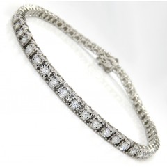 14k White Gold 2.50 Pointer Diamond Tennis Bracelet 7 Inch 1.50ct