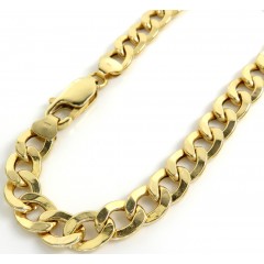 10k Yellow Gold Hollow Cuban Bracelet 8.50 Inch 7.5mm 