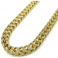 10k Yellow Gold Diamond Cut Franco Link Chain 18-26 Inch 4mm