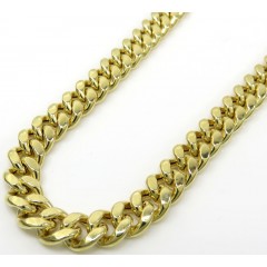 14k Yellow Gold Hollow Miami Cuban Link Chain 18-24 Inches 6mm