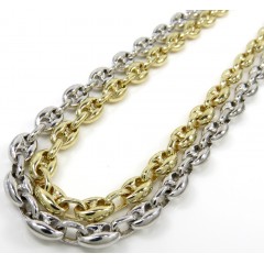 14k White Or Yellow Gold Solid Gucci Link Chain 22- 26 Inches 5.20mm