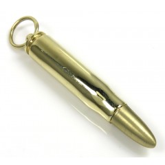 14k Yellow Gold Ak-47 Bullet Pendant