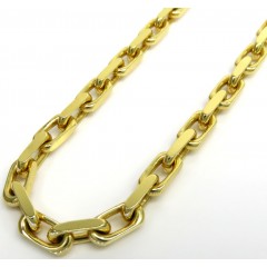 14k Yellow Gold Solid Flat Edge Cable Link Chain 20-30 Inches 4.80mm 