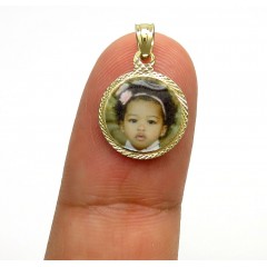 14k Yellow Gold Mini Picture Pendant 