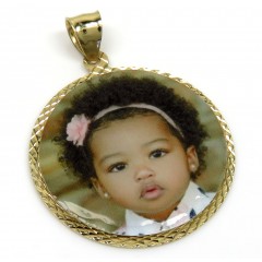 14k Yellow Gold Medium Picture Pendant 