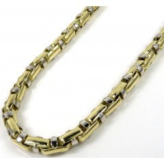 14k Two Tone Gold Anchor Link Chain 24-30 Inch 4.80mm