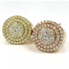 14k White Yellow Or Rose Gold Diamond Cake Ring 2.85ct 