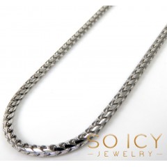 14k Solid White Gold Franco Chain 18-24 Inch 1.70mm