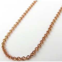 14k Rose Gold Solid Skinny Rolo Chain 16-20