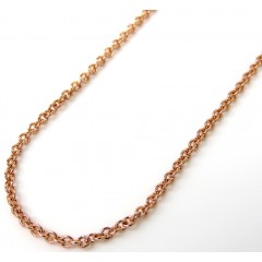 14k Rose Gold Solid Skinny Rolo Chain 16-20