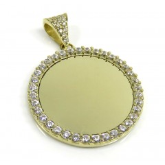 10k Yellow Gold Medium Cz Picture Pendant 1.20ct