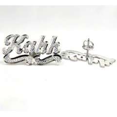 14k White Yellow Or Rose Gold Name Plate Earrings 