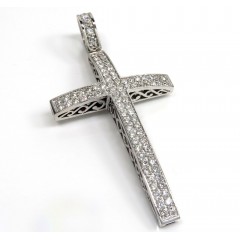 14k White Yellow Or Rose Gold 2x2 Solid Diamond Cross 3.00ct