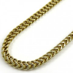 14k Yellow Gold Hollow Box Franco Chain 24 Inch 3mm