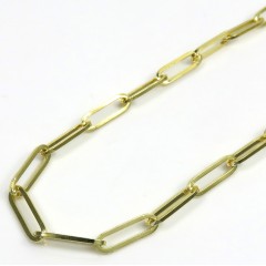 10k Yellow Gold Solid Paper Clip Chain 16-22 Inch 4.20mm