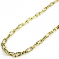10k Yellow Gold Hollow Paper Clip Chain 16-22 Inch 3.70mm