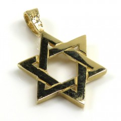 14k Yellow Gold Mini Jewish Star Of David Pendant