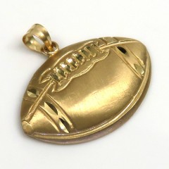 14k Yellow Gold Small Foot Ball Pendant 