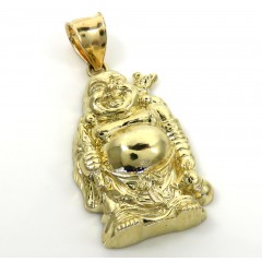 10k Yellow Gold Small Fat Buddha Pendant 