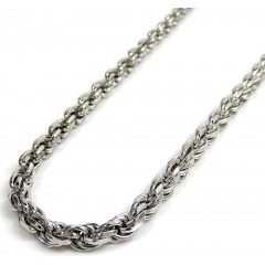 925 White Sterling Silver Rope Link Chain 20-26 Inch 3.80mm