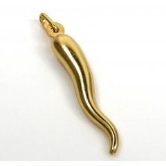 10k Yellow Gold Small Italian Horn Pendant
