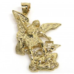 14k Yellow Gold Small Angel Vs Demon Saint Michael