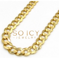 14k Yellow Gold Solid Cuban Chain 18-26 Inch 5.70mm