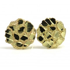 10k Yellow Gold Mini Nugget Earrings 