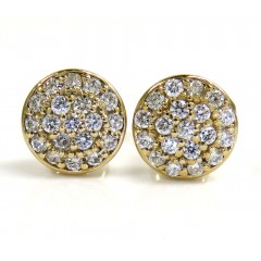 14k Yellow Gold Vs Diamond Snow Cap 8.4mm Earrings 0.60ct
